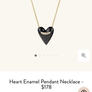 New, in box, never worn Mejuri Heart Enamel Pendant Necklace. Retails for $178